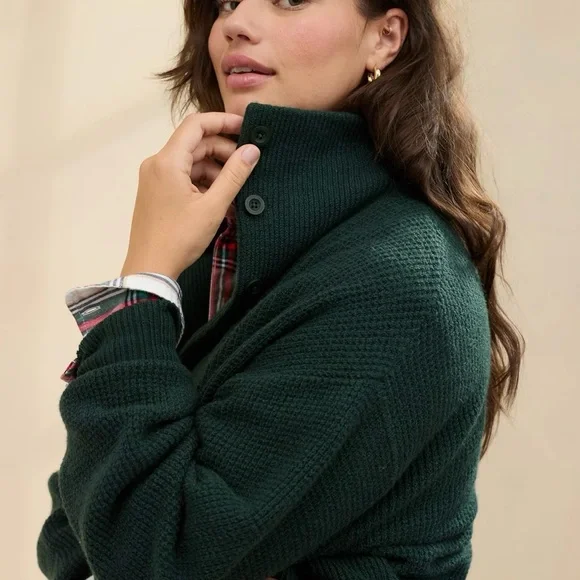 NWT Aerie Cozy Up Waffle Knit Sweater - Picture 1 of 10